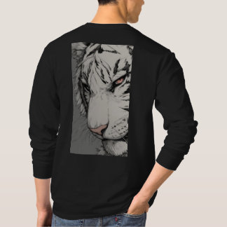 Witte Tijger Rugprint Sweatshirt – Krachtig Wild D