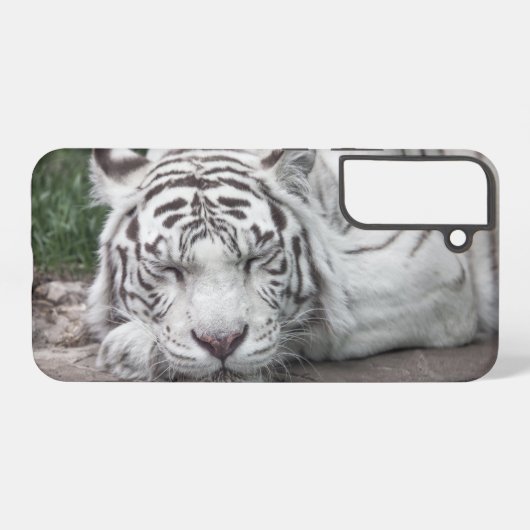 Witte tijger samsung galaxy hoesje (Achterkant horizontaal)
