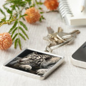 Witte tijger sleutelhanger (Zijkant)