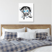 Witte tijger springen uit!!!! canvas afdruk (Insitu (Slaapkamer))
