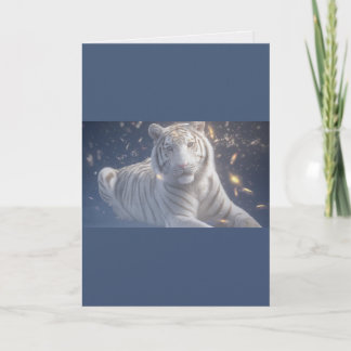 Witte Tijger Starlight Portret Kaart