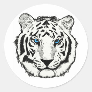 Witte tijger sticker