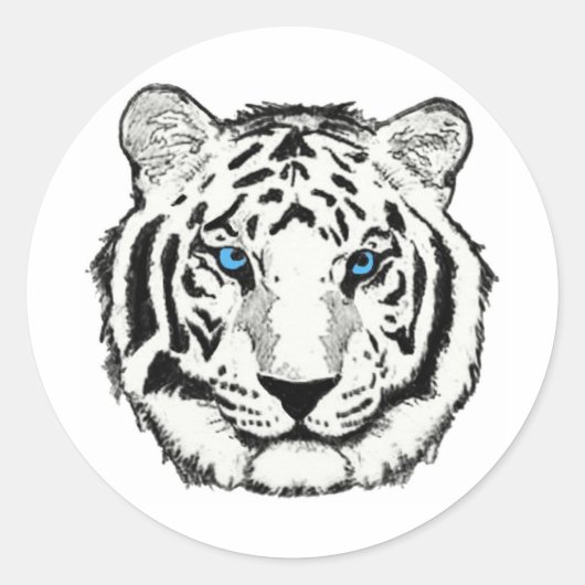 Witte tijger sticker (Voorkant)