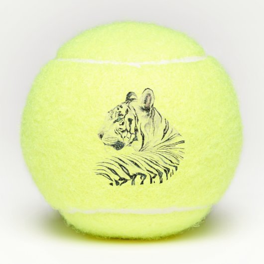 Witte tijger tennisballen (Voorkant)
