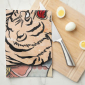 Witte tijger theedoek (Quarter Fold)