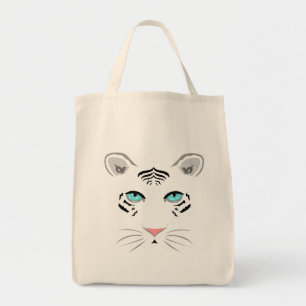 Witte tijger tote bag
