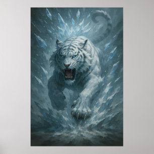Witte Tijger – Vorstkoning IJsuitbarsting Afdaling Poster