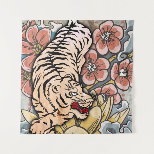 Witte tijger wandkleed (Voorkant)