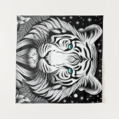 Witte tijger wandkleed (Voorkant (horizontaal))