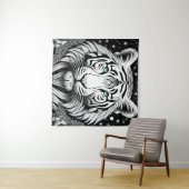 Witte tijger wandkleed (In Situ (horizontaal))