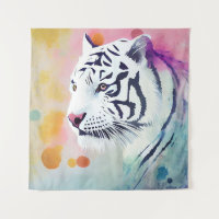 Witte Tijger Wilde Natuur Dierlijke Kleuren Kunst