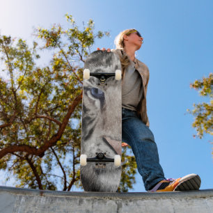 Witte Tijgerkop Wilde Schoonheid Skateboard