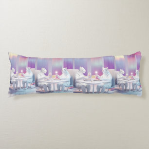 Witte Tijgers bij Pasteltafel Lichaamskussen