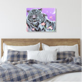 Witte tijgers canvas afdruk (Insitu (Slaapkamer))
