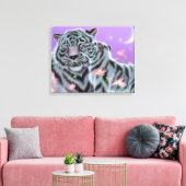 Witte tijgers canvas afdruk (Insitu (Woonkamer))