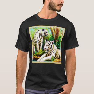 Witte tijgers in het Oerwoud. Bestel nu T-shirt