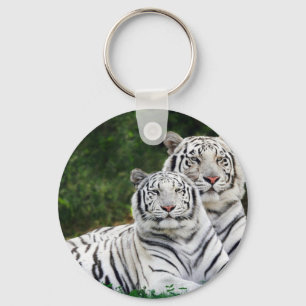 Witte tijgers sleutelhanger