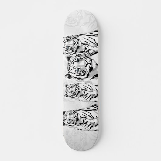 Witte tijgerskateboard skateboard (Voorkant)
