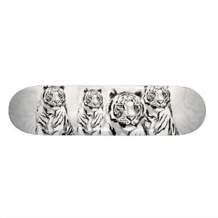 Witte tijgerskateboard skateboard