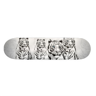 Witte tijgerskateboard skateboard