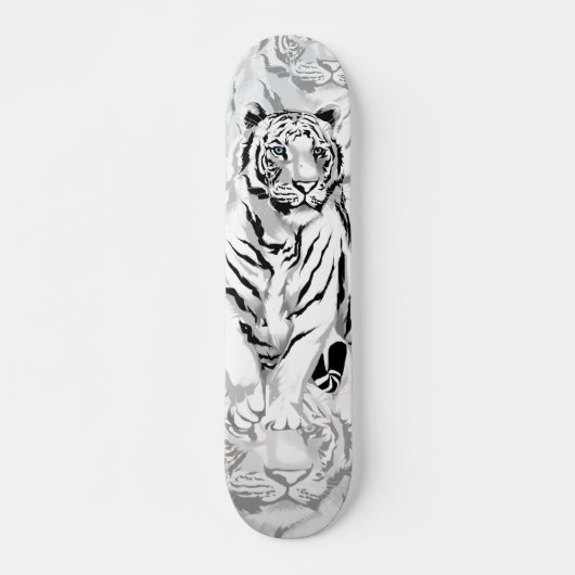 Witte tijgerskateboard skateboard (Voorkant)