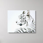 Witte tijgerWaterverf Canvas Afdruk (Voorkant)