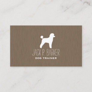 Witte Toy Poodle Silhouet Visitekaartje