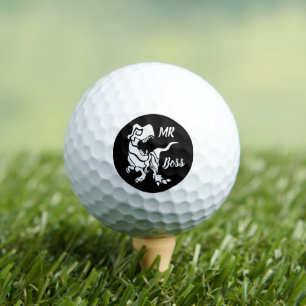 Witte Trex de baas Dino Golfballen
