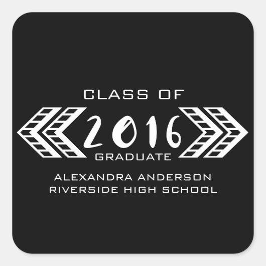 Witte tribale Stickers van de Aztec-Afstuderen (Voorkant)