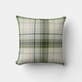 Witte Trilliums Groen en Wit Plaid Kussen