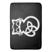 Witte Trinity Knot Keltische Kattenbadmat Badmat (Voorkant Verticaal)