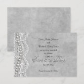 Witte Trouwdag Kaart (Voorkant / Achterkant)