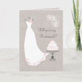 Witte trouwjurk en bruidsmeisjesjurk verzoek (Voorkant)