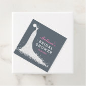 Witte trouwjurk Vrijgezellenfeesten sjabloon Bedankjes Labels (In situ)