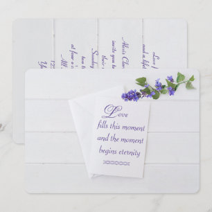 witte trouwkaart op hout kaart