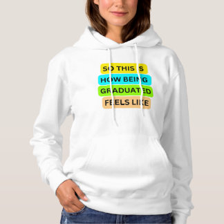 Witte trui hoodie T-shirt SO_THIS_IS_HOW_BEING_