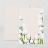 Witte Tulp bloesems Kaart (Voorkant / Achterkant)