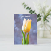 Witte Tulp Briefkaart (Staand voorkant)