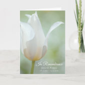 Witte Tulp Lente Begrafenisdienst Opgevouwen Programma (Voorkant)