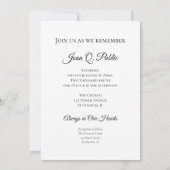 Witte Tulp Lente Viering van het Leven Begrafenis Kaart (Achterkant)