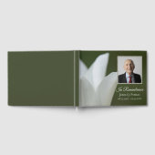Witte Tulp op Groene Viering van het Leven Begrafe Gastenboek (Volledig)