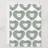 Witte tulp zwarte inkt met zwarte inkt kaart (Achterkant)