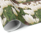 Witte Tulpbloemen Cadeaupapier (Rol Hoek)