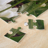 Witte Tulpbloemen Legpuzzel (Zijkant)
