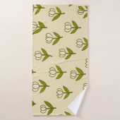 Witte tulpen badhanddoek (Badhanddoek)