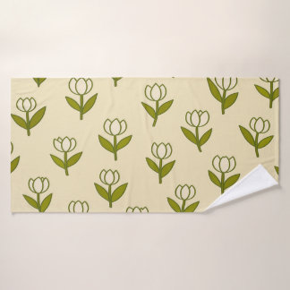 Witte tulpen badhanddoek