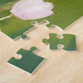 Witte tulpen bloemenveld schilderij legpuzzel (Zijkant)