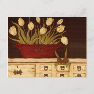 witte tulpen briefkaart