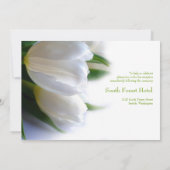 Witte Tulpen bruiloft uitnodiging (Achterkant)
