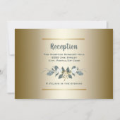 Witte Tulpen Gouden Huwelijksuitnodiging Kaart (Achterkant)